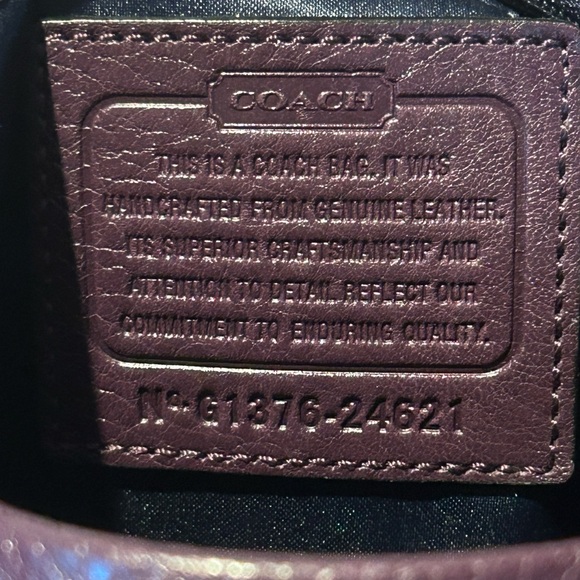 Vintage Coach Madison Phoebe Plum Pebbled Leather Shoulder Bag - Picture 13 of 13